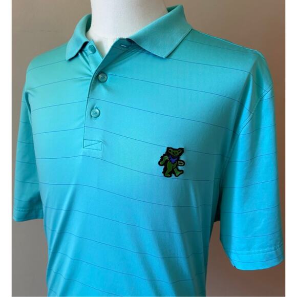 Grateful Dead Dancing Bear Cutter & Buck CB DryTec Golf Shirt (XL) - Picture 2 of 6